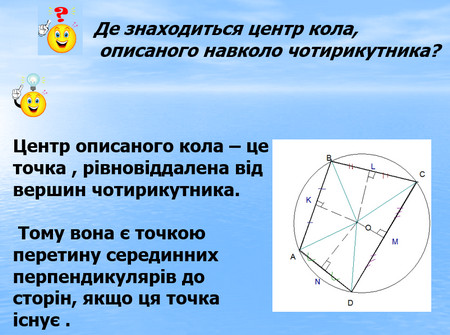 Презентація "Вписані та описані чотирикутники"